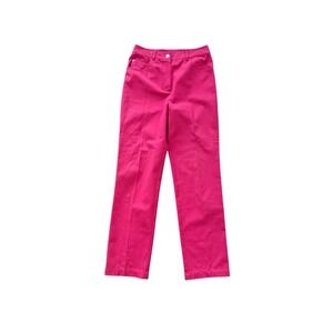ST JOHN SPORT Womens Pink Cotton Spandex Straight Leg Pants‎ Size 2